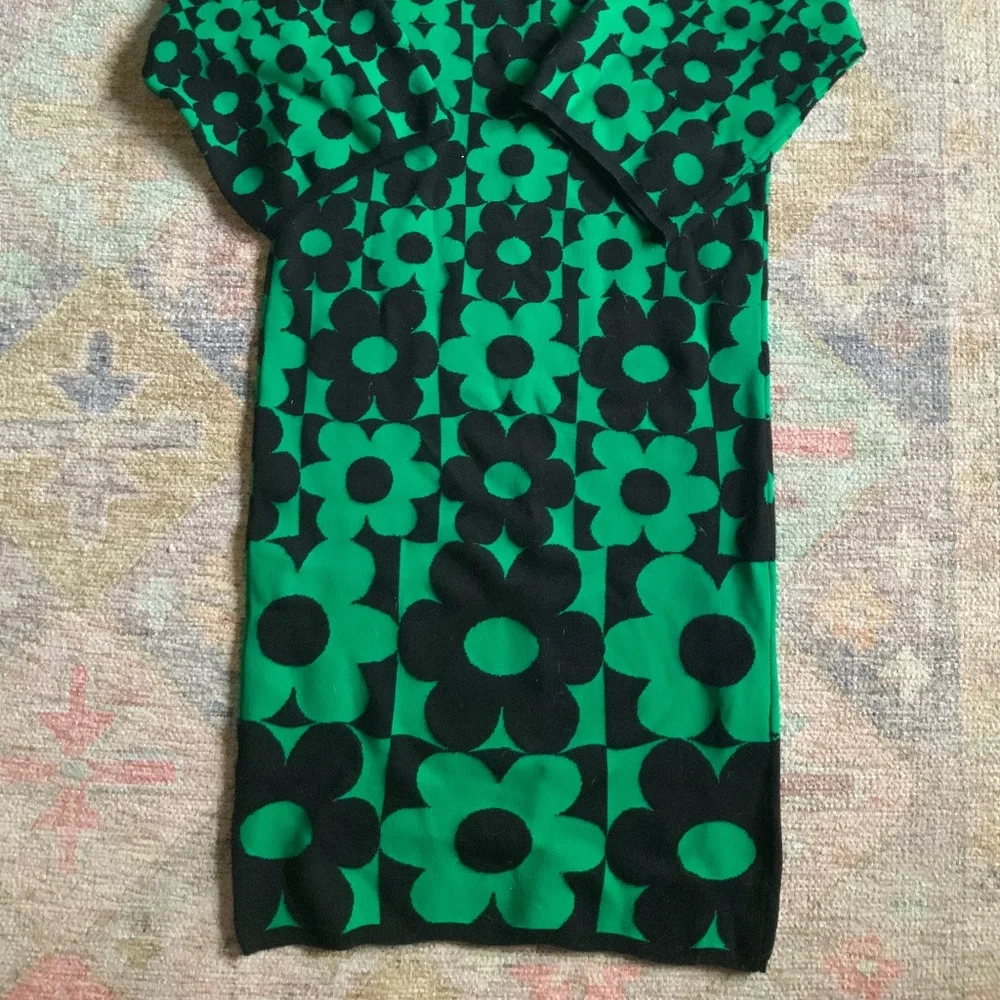 Farm Rio Green Lovedaisy knit Midi Dress - Picture 4 of 6